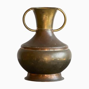 Vase Art Déco en Laiton 2-Tons, 1920s
