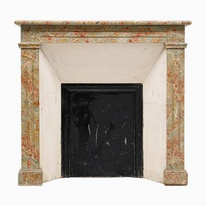 Wooden Fireplace in Faux Marble