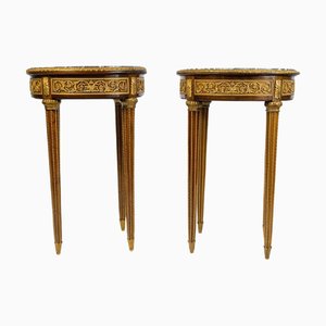 Säulentische im Louis XVI Stil, 2er Set