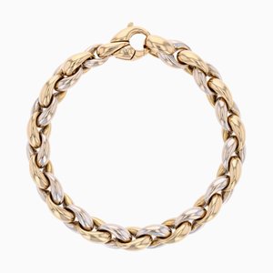 Modern 18 Karat Yellow White Gold Bracelet