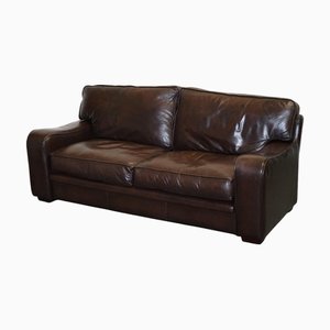 Vintage Sofa aus braunem Leder