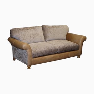 Vintage Three-Seater Leather and Fabric Sofa by Alexander & James Blake