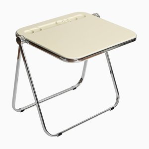 Mid-Century White Platone Folding Desk attributed to Giancarlo Piretti for Castelli, 1969