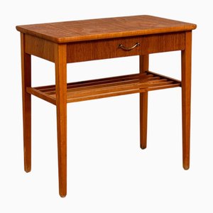 Side Table in Teak & Beech, Sweden, 1950s-1960s