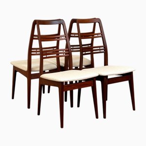 Sedie da pranzo Rosetto in noce di Svante Skogh per Abrahamssons Möbelfabrik AB, Svezia, anni '50-'60, set di 4