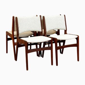 Dining Chairs in Walnut by Erik Buch, Denmark, 1950s-1960s, Set of 4