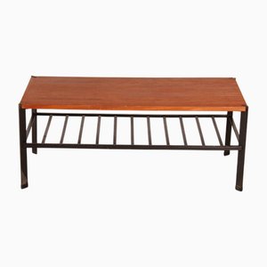 Mid-Century Couchtisch aus Teak & Stahl, 1960er
