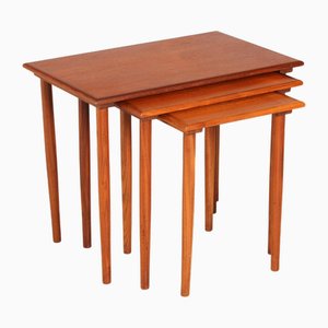 Dänische Mid-Century Teak Satztische von Fabian, 1960er, 3er Set