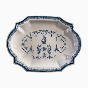 Oval Dish in Moustiers Earthenware