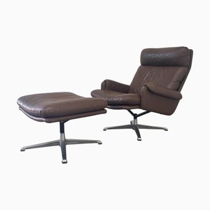 Set aus Sessel und Fußhocker von Carl Straub, 1960er