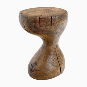 Table d'Appoint Sculpturale en Chêne par Logniture