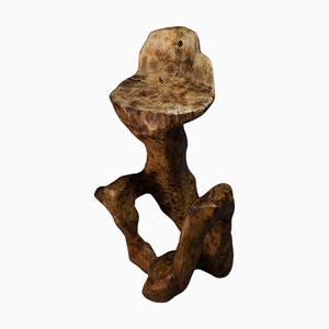 Skulpturaler Makha Holz Barstuhl von Logniture