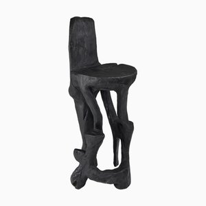 Skulpturaler Makha Holz Barstuhl von Logniture