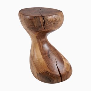 Wood Sculptural Side Table by Logniture