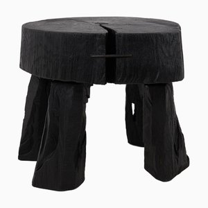 Rustic Sculptural Coffee Table in Oak by Logniture