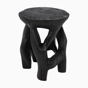 Wood Sculptural Side Table by Logniture
