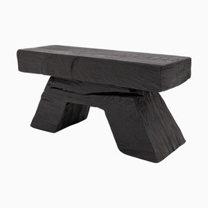 Sculptural Charred Wood Stool by Logniture