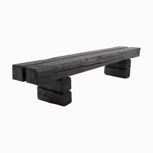 Reclaimed Charred Oak Beams 79-Inch Bench by Logniture