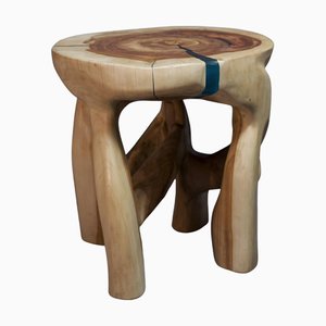 Wood Sculptural Side Table by Logniture