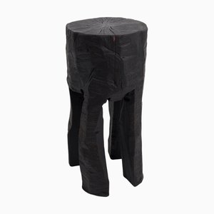 Burnt Wood and Oak Side Table by Logniture