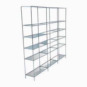 Étagère Modulaire Abstracta Royal System en Chrome et Verre par Poul Cadovius, Danemark, 1960s