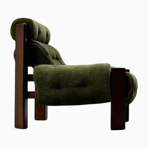 Green Brazilian Terry Cloth Chair, 1970s