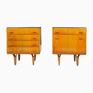 Comodini Mid-Century moderni di Nový Domov, anni '70, set di 2