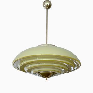 Lampe à Suspension Art Déco en Verre, 1930s