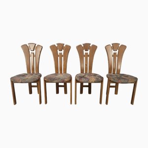 Fan-Shaped Dining Chairs, 1980, Set of 4