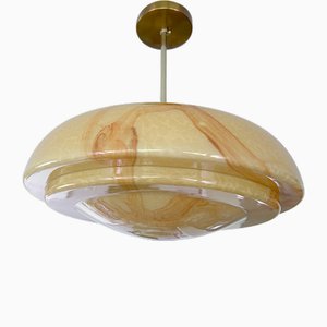 Art Deco Hängelampe aus Glas, 1930er