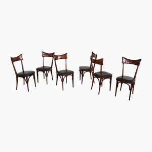 Chaises de Salle à Manger Mid-Century, Italie, 1950s, Set de 6