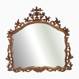 Large Vintage Mirror in Gold Gilt Frame, 1960