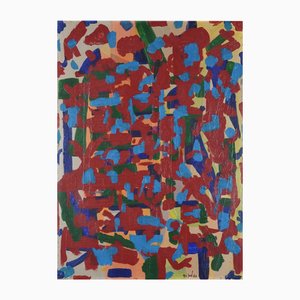 Nejad Devrim, Composición abstracta, años 70, Pintura al óleo