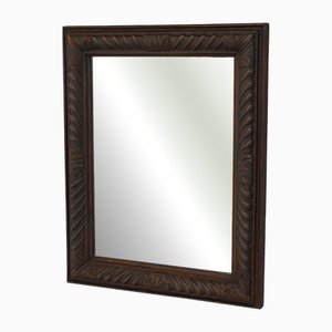 Antique Oak Framed Mirror, 1890s