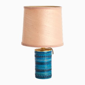 Lampada da tavolo Rimini blu di Aldo Londi per Bitossi, Italia, anni '60