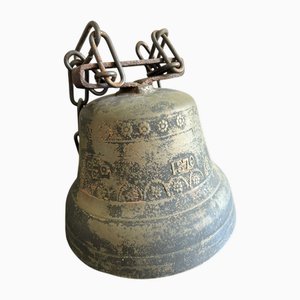Campana antica in bronzo, Italia, anni '70 dell'Ottocento
