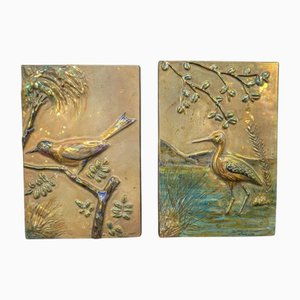Piastrelle vintage in ceramica di Bottega Gatti, set di 2
