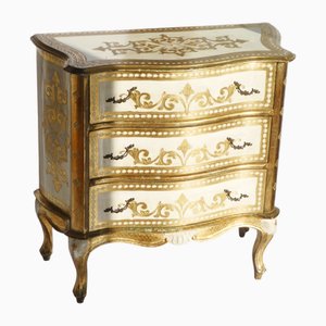 Large Vintage Florentine Gilt Wooden Chest of Drawers, Italy