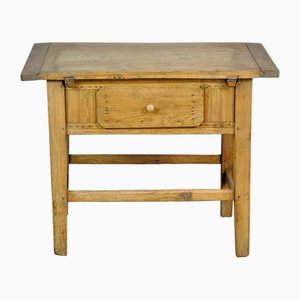 Antique Side Table in Beech, 1900