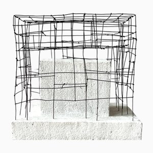 Dutch Artist, Art Object, 1980s, Metal & Stone