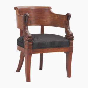 Empire Armchair in Walnut, 1800s