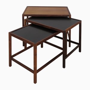 Scandinavian Wood and Formica Nesting Tables by Kurt Østervig, Denmark, 1960s, Set of 3