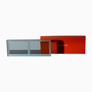Italienischer Fotohalter aus Kristallglas von Fontana Arte, 1980