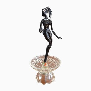 Figurine Mid-Century Moderne en Verre de Murano, 1950s