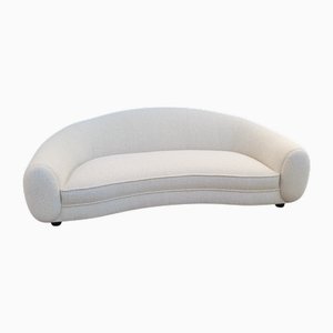 Sofa im Eisbär-Stil aus weißem Bouclé-Stoff