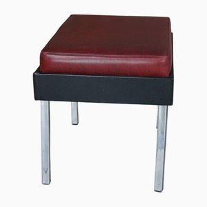 Chrome and Leatherette Stool from Stratfor, 1950s