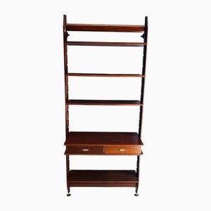 Mahogany Wall-Mounted Bookcase, 1960s