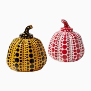 Pumpkin Sculptures by Yayoi Kusama, Set of 2