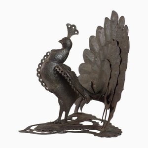 Italienischer Künstler, Pfau, Schmiedeeisen, Frühes 20. Jh.