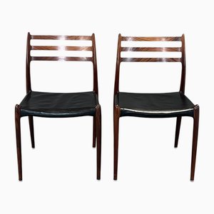 Vintage Modell 78 Stühle von Niels Otto Møller für JL Møllers, 2er Set